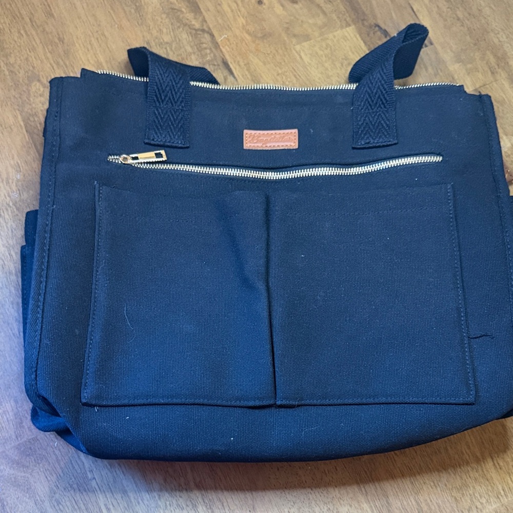 Black Canvas Tote Bag